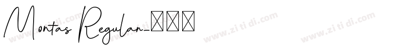 Montas Regular字体转换